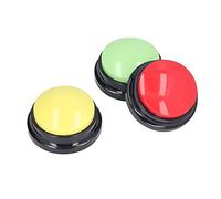 SUNGOOYUE Dog Record Button, 3 Colors Clear Portable Multifunctional Pet Talking Buttons with Customizable Recording, for Dogs Kids Learning Party Games