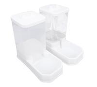 SUNGOOYUE Dog Water Bowl Dispenser Automatic Cat Feeder and Waterer Set, Large Capacity 4L Water 2.2KG Food Dispenser Anti Spill Food for Cats Home Travel Nan