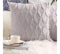 SUNGOOYUE Double Sided Plush Throw Pillow Cover, Design Decorative Cushion Case with Core, Soft Plush Pillowcase for Living Room Sofa Bedroom Office Car (45x45cm/17.7x17.7in (Include Pillow Core))