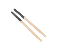 SUNGOOYUE Drum Sticks, Premium Maple Wood Drumsticks with Anti Slip Rubber Handle for Adults Kids Beginners, Bubble Shaped Tips for Musical Instrument Accessories (Black)