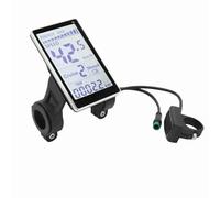 SUNGOOYUE Electric Bike Computer, 5 Pin 24V 36V 48V 60V Universal LCD Display Panel Compatible with No. 2 Communication Protocol Controller Fits 31.8 22.2mm Handlebar