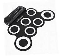 SUNGOOYUE Electronic Drum Set, 600mah Battery Built in Speaker Portable Drum Pad with 7 Pads 2 Foot Pedals 2 Drumsticks for Kids Adults Music Practice