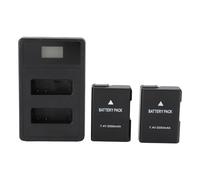 SUNGOOYUE EN EL14 EN EL14A Camera Battery, 2050mAh High Capacity with Smart LED Charger Display & Dual USB Type C Ports, for D5200 D5300 D5500 D5600 DF Coolpix P7000 P7100 P7700 P7800