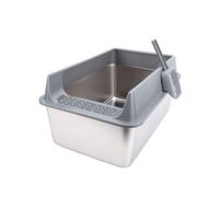 SUNGOOYUE Extra Large Stainless Steel Litter Pan, 60x40cm Nonstick Coating