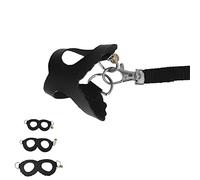 SUNGOOYUE Ferret Harness, Artificial Leather and Nylon Vest with Leash Set, Adjustable for Small Pets Like Hamsters and Guinea Pigs (Black)