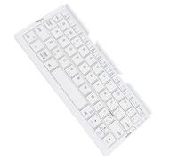SUNGOOYUE Folding Bluetooth Keyboard, Portable Pocket Size with Quiet Scissor Feet and Aluminum Alloy Housing, for Tablets Phones (Silver White)