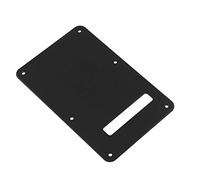 SUNGOOYUE Guitar Pickguard Tremolo Cavity Cover, Metal Back Plate with 6 Screws for ST Style Electric Guitar, Protects From Scratches (Black)