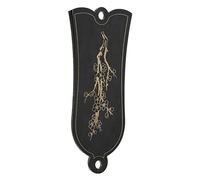 SUNGOOYUE Guitar Truss Rod Cover, Iron Plum Blossom Pattern Bell Shape 2 Holes, with Smooth Glossy Finish, for Electric Guitar Parts