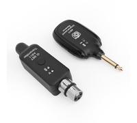 SUNGOOYUE Guitar Wireless Transmitter Receiver, Smart Switching Microphone Wireless System with XLR Zero Loss 24bit 48KHz 2.4GHz Frequency 10H Battery for Electric Guitar Bass