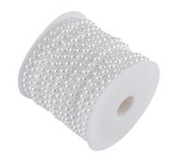 SUNGOOYUE Half Round Beads Garland DIY (White) | Half round beads garland for party backdrop DIY 25m roll 6mm pearl beads Pearl beads Party decoration Parties