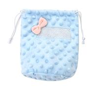 SUNGOOYUE Hand Washable Insulating Sugar Glider Pouch Plush (Blue) | hand washable insulating sugar glider pouch Breathable Mesh Plush 3D Bubble Polyester Bonding Hamster owners