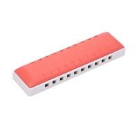 SUNGOOYUE Harmonica Diatonic, 10 Holes Blues Harmonica, Key of C Musical Instrument For Kids Adults and Beginners, with Resin Shell, Easy to Carry For Choice, Colorful (Pink)