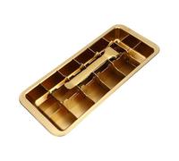 SUNGOOYUE Ice Cube Trays, 304 Stainless Steel Lever Release Fast Freeze 18 Cube Whiskey Ice Tray for Home Bar Kitchen Freezer Organization