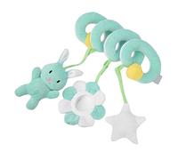 SUNGOOYUE Infant Spiral Plush Rattle Toy Cute Animal Design for Developing Baby's Skills for Strollers and Cribs Gray/Pink/Green (Green)