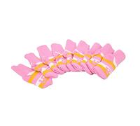 SUNGOOYUE Iron Head Cover with Thick Plush Interior, Classic Striped Pattern, Fully Covered, Protect the Club Head From Damage (Pink)
