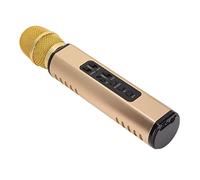 SUNGOOYUE K6 Wireless Bluetooth Microphone, Portable Handheld Microphone Speaker with Reply Sound Mode and 2000mAh Battery, for Smartphones PC and Smart Devices with Bluetooth (Gold)