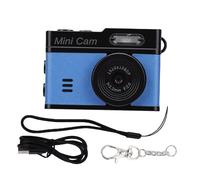 SUNGOOYUE Keychain Camera, Mini Camera 1080P HD Retro with 0.96in Screen LED Fill Light for Vlog Outdoor Adventure Cycling Recording (Black Blue)