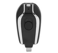 SUNGOOYUE Keychain Portable Charger, Plastic Mini Emergency Power Bank 1500mAh USB C Fast Charging, Compact Key Phone Charger for Phones Travel Commuting Daily Use (Black)