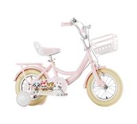 SUNGOOYUE Kids Bike, Rugged Balance Pedal Switchable Bike Children's Bicycle with Triangle Steady Auxiliary Wheels Dual Brakes Full Chain Guard for Safe Riding (16 inch recommended for 105-120