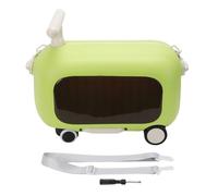 SUNGOOYUE Kids Luggage, Large Capacity Toddler Ride On Suitcase with 90 Degree Folding Pedals Travel Suitcase for Children Travel (Green)