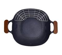 SUNGOOYUE Korean Grill Plate BBQ Grill Pan Camping Grilling Plate with Nonstick Coating & Detachable Handle for Gas Stove Induction Cooker Outdoor