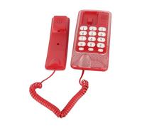 SUNGOOYUE KXT-438 Wall Phone with a Silent Pause Call Function for the School Office Hotel, Portable Design (Red)