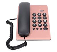 SUNGOOYUE KXT504 Corded Telephone, Wired Landline Phone with Mute Function and Last Number Redial, Double Magnetic Handset for Home Office (Pink)