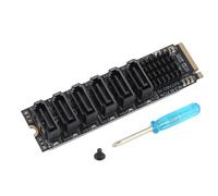 SUNGOOYUE M.2 to SATA3.0 Adapter Card, 6Gbps High Speed ASM1166 M.2 PCIE to SATA Expansion Card with Smart Indicator for OS X, for for Linux