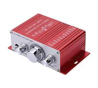 SUNGOOYUE Mini Car Auto Amplifier, DC 12V 2A Aluminum Alloy High Power Hifi Audio Music CD DVD MP3 FM Player Car Speaker (Red)