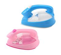 SUNGOOYUE Mini Iron Simulation Toys Plastic Electric Iron 12 X 5.5 X 7cm Light Up Spinning Sponge Housekeeping Toy for Kids Parent Child Role Play