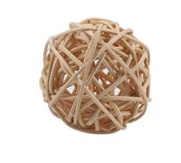 SUNGOOYUE Natural Rattan Bird Chew Toy, 5cm Uncolored Wicker Foraging Ball | Open Beak Conditioning, Foot Toy and DIY Component, Anxiety Relief, Cage Biting Deterrent, Budgie Cockatiel