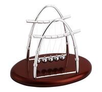 SUNGOOYUE Newton Cradle Balance Balls Science Toys, the Conservation of Dynamics and for Home and Office Redes Centeration, Silver, Demonstrating Educational Equipment