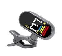 SUNGOOYUE On Guitar Tuner,with LCD Color Display High Contrast Screen 360 Degree Rotatable Intelligent Recognition Vibration Tuning for Bass Ukulele Violin Chromatic