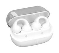 SUNGOOYUE On Wireless Earbuds, Open Ear Bluetooth 5.3 Headphones with U Shape Curved Arms, 40H Playtime Charging Case, IPX8, Dual Mic Noise Cancellation, for Sports Running Driving (White)