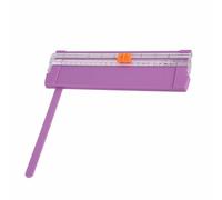 SUNGOOYUE Paper Cutter, Plastic Small Foldable Paper Trimmer for A4, Lightweight Mini Cutting Board with Portable Design, for Students Home Office Desk Use (Purple)