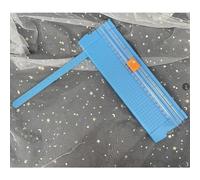 SUNGOOYUE Paper Cutter, Plastic Small Foldable Paper Trimmer for A4, Lightweight Mini Cutting Board with Portable Design, for Students Home Office Desk Use (Sky Blue)