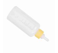SUNGOOYUE Pet Nursing Bottle Set Silicone Kitten Nursing Bottle 60ml with 4 Nipples Cleaning Brush Measurement Scale for Newborn Puppies Kittens and Small Animals Hand Feeding (Yellow)
