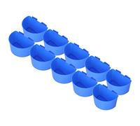 SUNGOOYUE Pigeons Feeding Cups Plastic Bird Dish, Hanging Food Cup Small Blue for Feeding and Watering, Easy to Hang, Odorless Plastic Bowl for Cage Use (S #12)