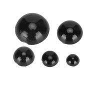 SUNGOOYUE Plastic Safety Eyes, 500pcs Black Domed Sewing Buttons Flat Bottom Plastic Eyes in 5 Sizes 3mm to 8mm for Doll Toy Plush Bear DIY Craft Supplies (Dark Gray and Dark Blue)