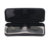SUNGOOYUE Polarized Sunglasses, PC Polarized Clip On Glasses with Clear View for Day Night Use, Comfortable Dark Green Lens for Driving Fishing Outdoor Cloudy Rainy Weather (Black Grey)