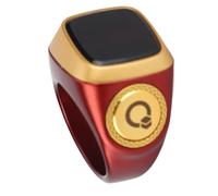 SUNGOOYUE Portable Finger Cale Ring with Vibrating Warnings and Battery with a High Capacity for Daily Steps, Aluminum Alloy Material - for Fitness Enthusiasts and People on the Go (Brown)