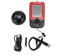 SUNGOOYUE Portable Fish Finder with LCD Screen, Wireless Sonar Fish Finder with Alarm, Depth Detection 0.6 36m, for All Fishing Types (Red)