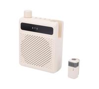 SUNGOOYUE Portable Voice Amplifier, 25W Loud Sound Rechargeable Mini Megaphone with Headset Microphone for Teachers Presenters Tour Guides (White)