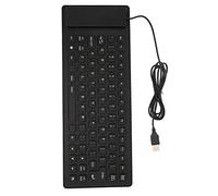 SUNGOOYUE Premium Folding Silicone Keyboard 85 Folding Key Rattling Design Design Keyboard for, Plug and Plug Ideal Reproduction (Black)
