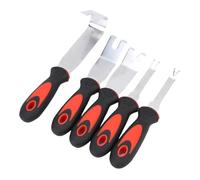 SUNGOOYUE Pry Tools Automotive,Auto Trim Pry Tool Set 5Pcs Stainless Steel Upholstery Fastener Remover with U V Shaped Tips for Door Panels Decorative Moldings(5 PCS)