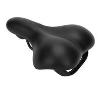 SUNGOOYUE PU Leather Bicycle Saddle, Ergonomic Bike Seat with High Elastic Plastic Bottom Shell and Rear Handle Design, for Mountain Bikes and Ordinary Bicycles (Black)