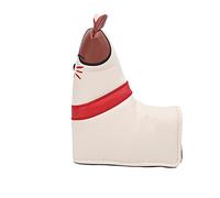 SUNGOOYUE Putter Head Covers, L Type Magnetic Closure PU Waterproof Plush Headcover with Cute Lucky Cat Embroidery, for Most L Type Putter Models