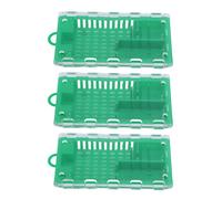 SUNGOOYUE Queen Bee Cage Plastic Transporting Catcher with Transparent Cover and Feed Holes Lightweight Compact Design for Beekeeping Queen Introduction Transfer (Green)