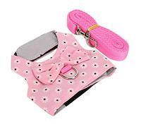 SUNGOOYUE Rabbit Harness Small Animal Vest Chest Strap Fabric Adjustable S M L with Leash Hook and Loop Closure D Shaped Buckle for Walking Training Outdoor Use (L)