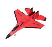 SUNGOOYUE RC Glider, Foam Construction Dual Engine Power Remote Control Airplane with 3.7V Lithium Battery and 3 Axis Gyroscope, for Kids Outdoor Toy (Red)